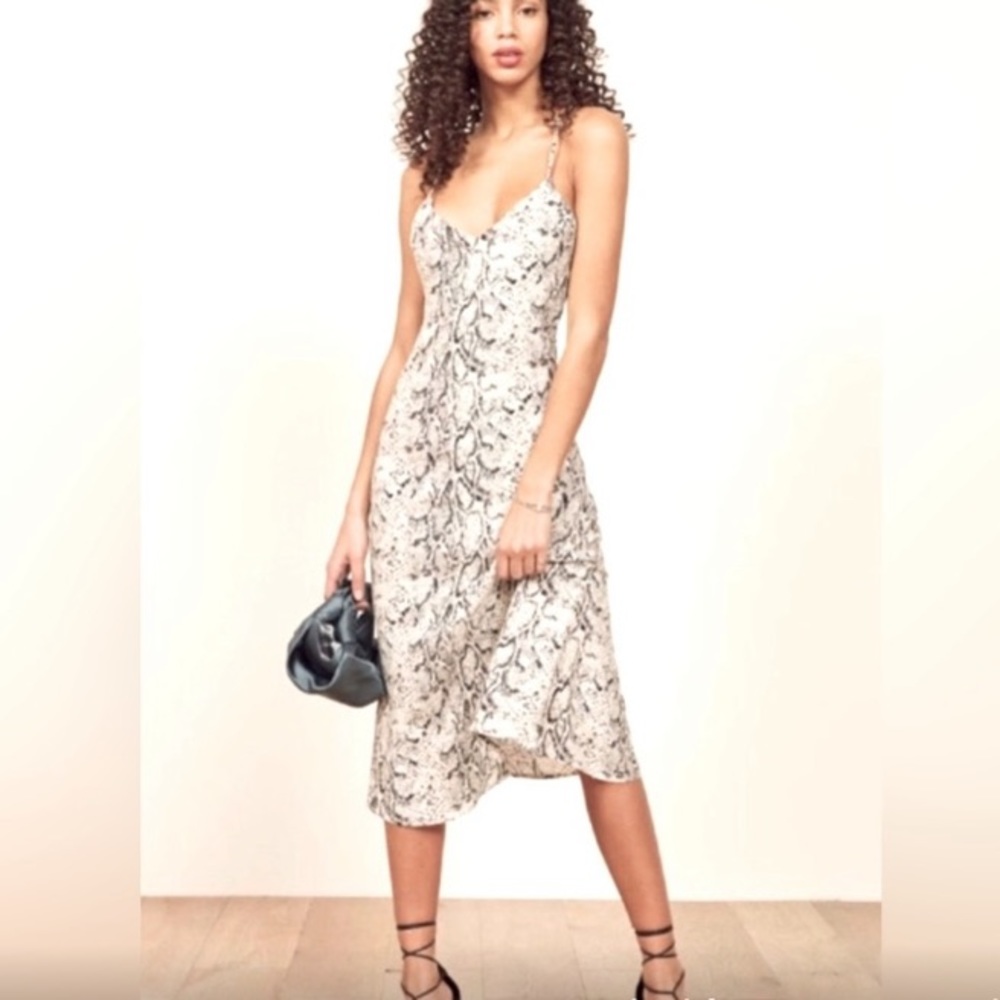 Reformation Kat open back slip dress